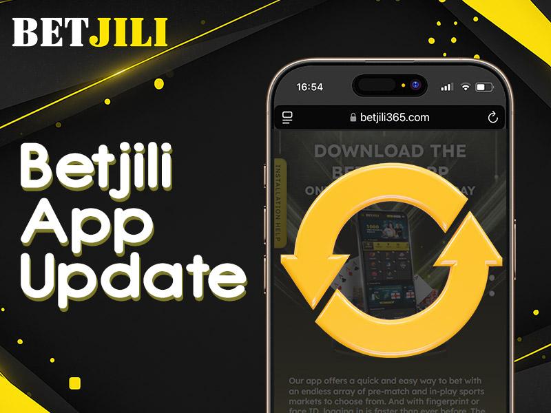 Betjili app update screen on iOS and Android.