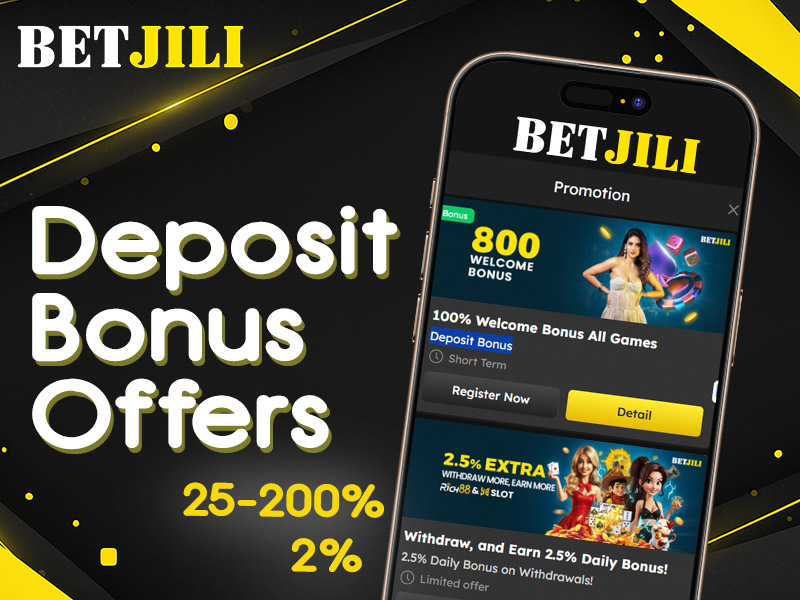 Deposit bonus offers and promotions on BetJili