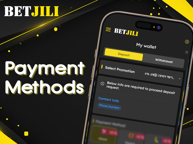 Betjili deposit and withdrawal methods with local services like bKash, Nagad, Rocket, and crypto options.