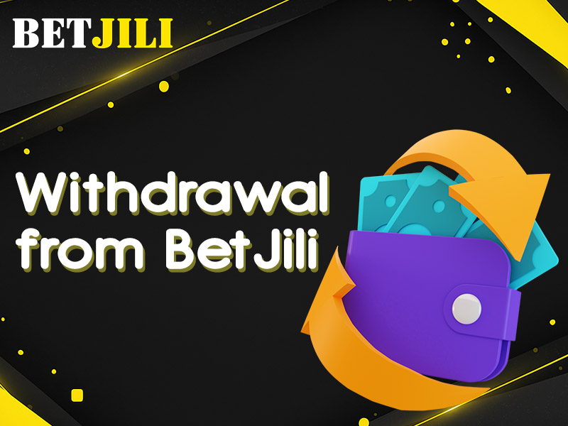 Step-by-step guide to withdrawing funds from BetJili, showing login, method selection, form filling, and confirmation process