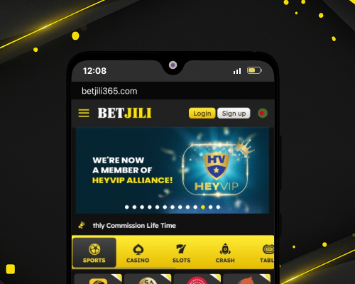 The Betjili website homepage on an Android browser
