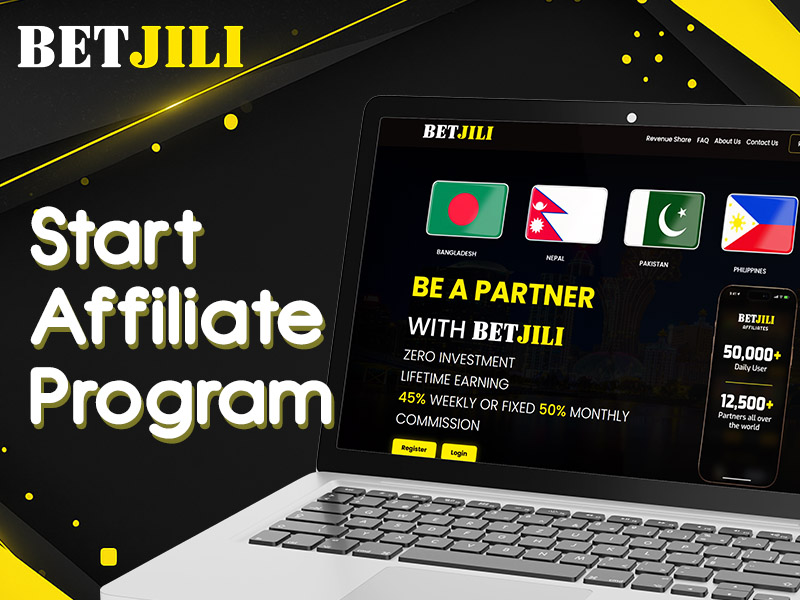 Steps to join the Betjili affiliate programme online.