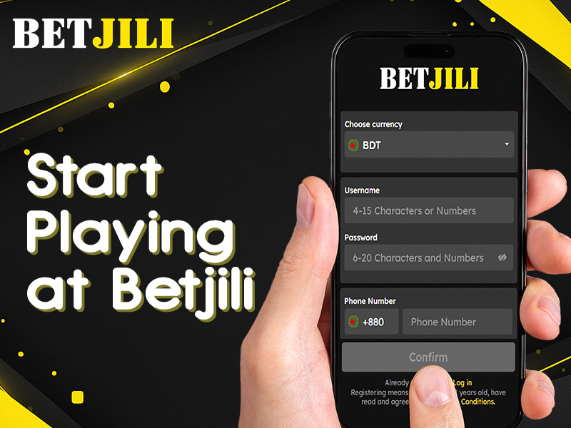 Simple account creation process on Betjili, asking for nickname, password, currency, and contact details.